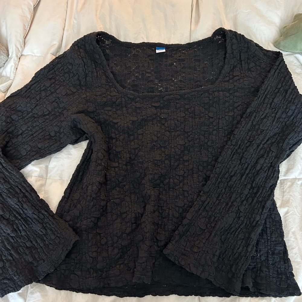 Old Navy Black Lace Long Sleeve
